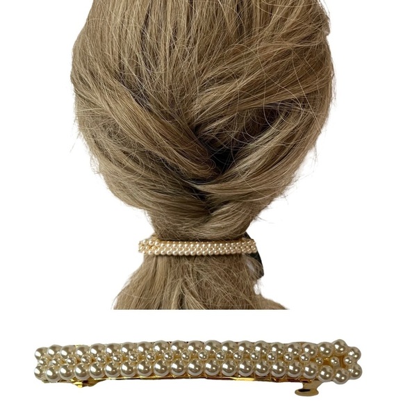 Beaded Pearl Updo-Hair Barrette - Picture 1 of 6